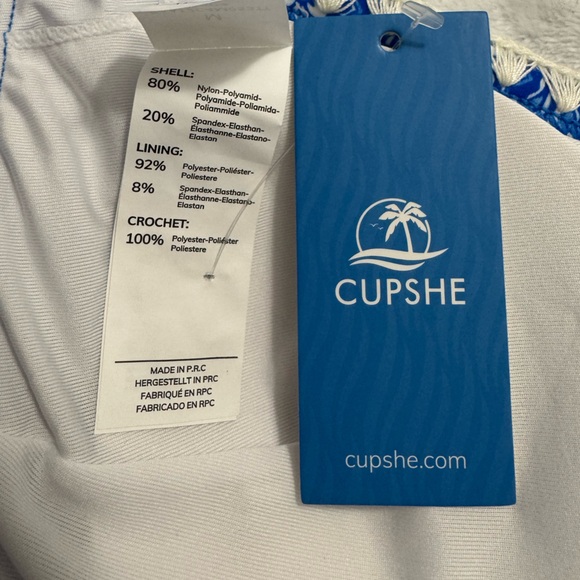 Boho Shell Stitch Halter Bikini Top & Cheeky Bottoms Set Size M - Picture 10 of 13